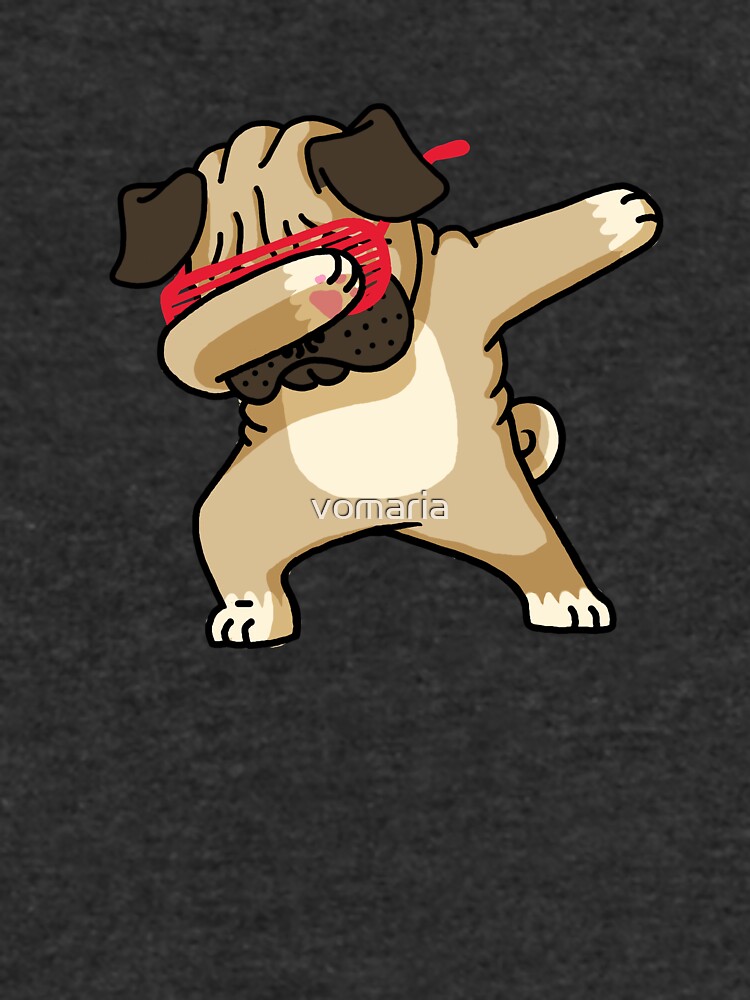 Dabbing Pug funny hip hop tshirt by vomaria