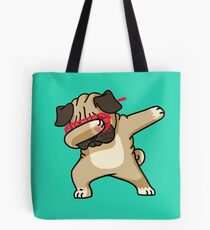 Bolsa de tela Dabbing Pug funny hip hop camiseta