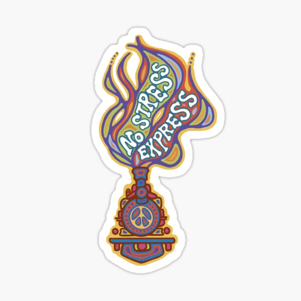No Stress Express in Colour Sticker