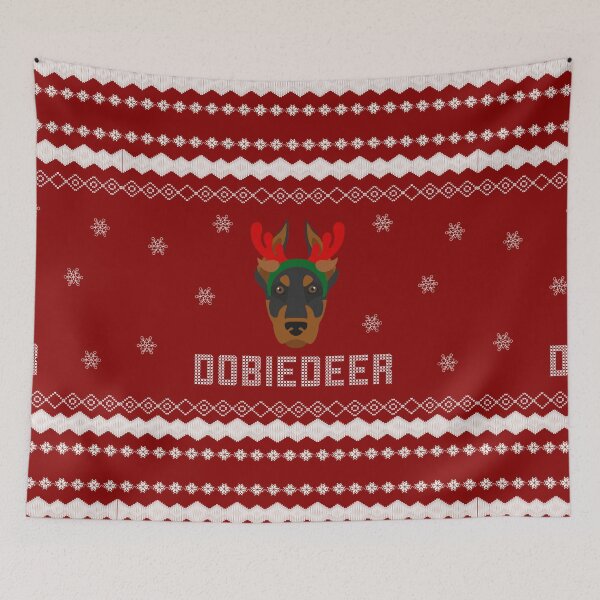 Item preview, Dobiedeer Doberman as a reindeer Santa reindeer Doberman Christmas Sweater Xmas Doberman Christmas Gift Doberman Ugly Jumper Holiday Gift Doberman designed and sold by ALLURE-minimal.