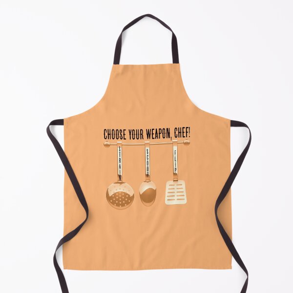 Item preview, Choose Your Weapon, Chef! (on Orange) designed and sold by PawsitiveMum.
