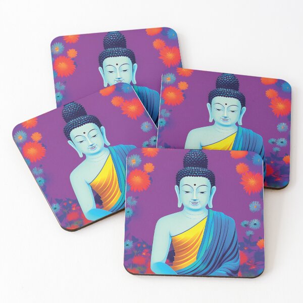 Item preview, The Wise Meditating Buddha Surrounded By Florals  designed and sold by RGB-crayon.
