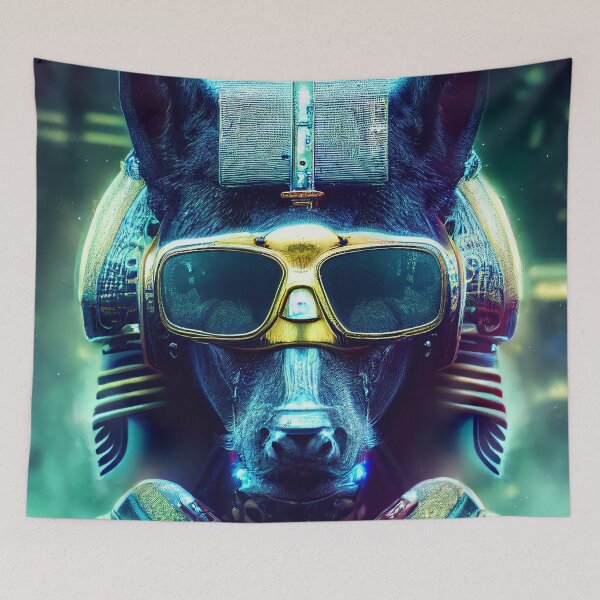 Item preview, Cyberpunk Canine Dog. Sci-Fi Dog Art designed and sold by Pet Shelter.
