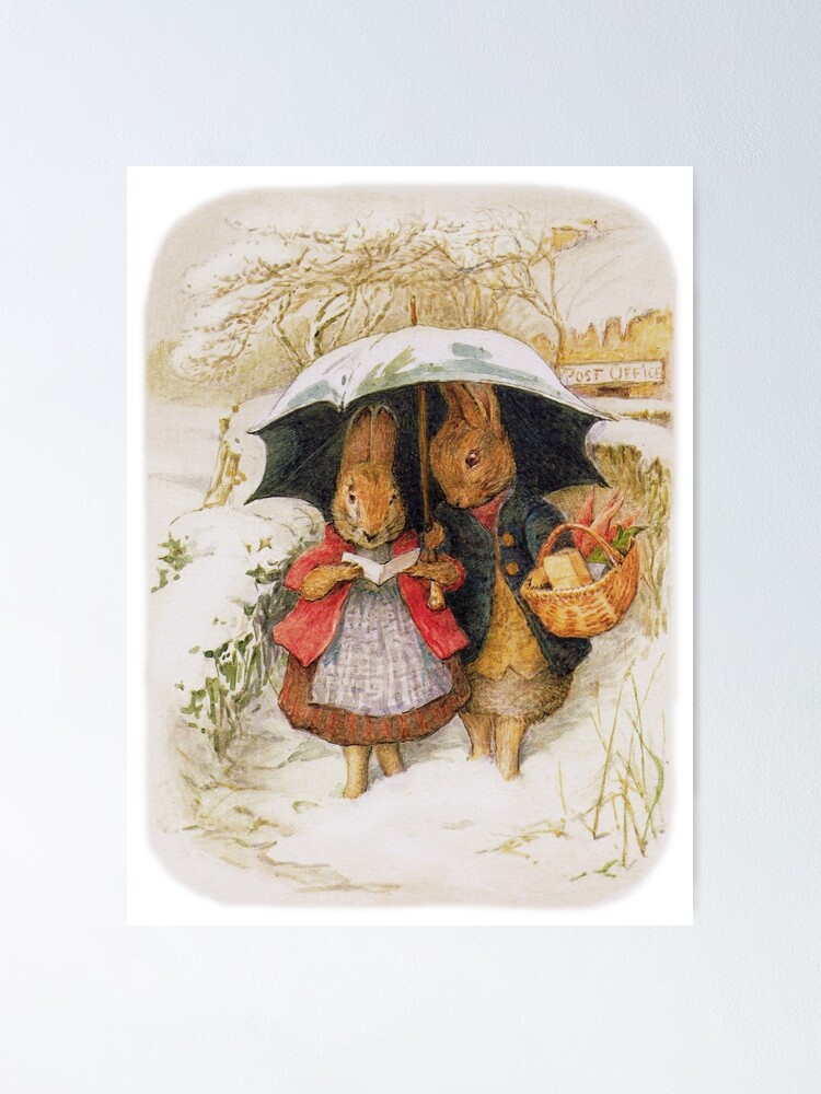 Bunnies in Winter (1890) - Beatrix Potter | Poster