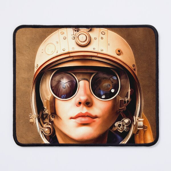 Item preview, Astronaut Portrait - Steampunk Woman designed and sold by theblueofmyeye.