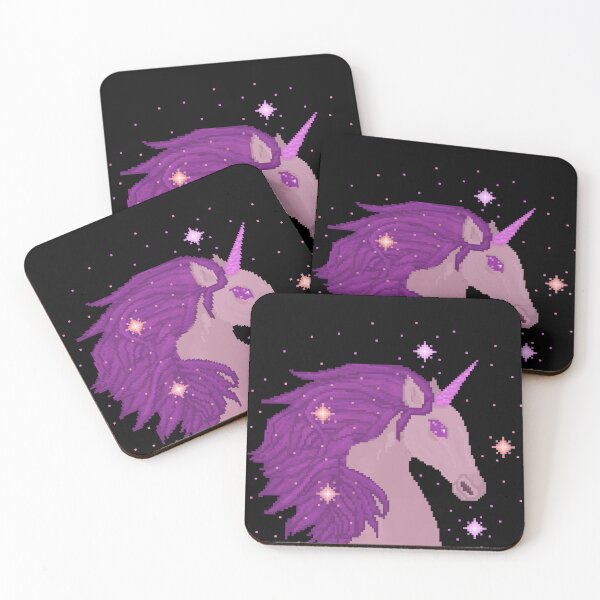 Item preview, purple pixel unicorn designed and sold by autumnalmanac.