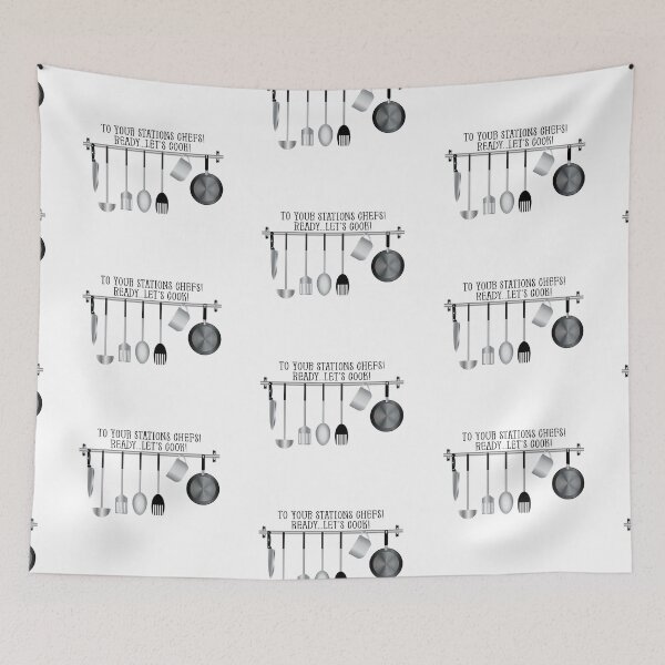 Item preview, To Your Stations Chefs! Ready...Let’s Cook! (on White) designed and sold by PawsitiveMum.