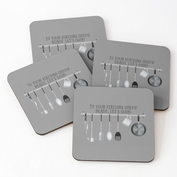 Item preview, To Your Stations Chefs! Ready...Let’s Cook! (on Grey) designed and sold by PawsitiveMum.