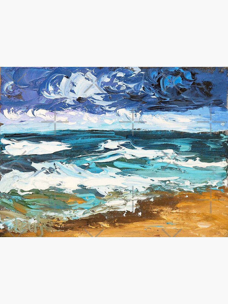 Paysage marin peinture à lhuile Original Art océan coucher de