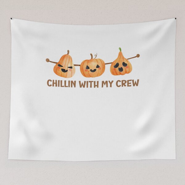 Item preview, Happy Halloween. Chillin with my crew. designed and sold by Tiny-Love ⭐⭐⭐⭐⭐.