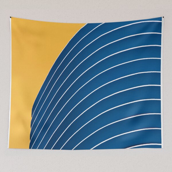 Item preview, Niemeyer building colors ukraine yellow and blue 2 designed and sold by designbymarcs.