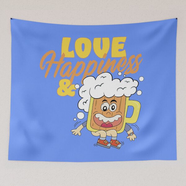 Item preview, Love happiness and beer designed and sold by ImaginarStore.