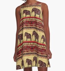 African print with elephants A-Line Dress