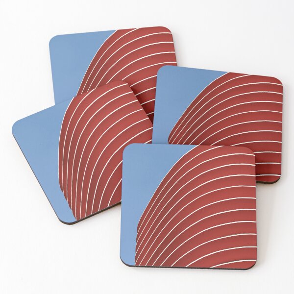 Item preview, Niemeyer building colors Red Blue designed and sold by designbymarcs.