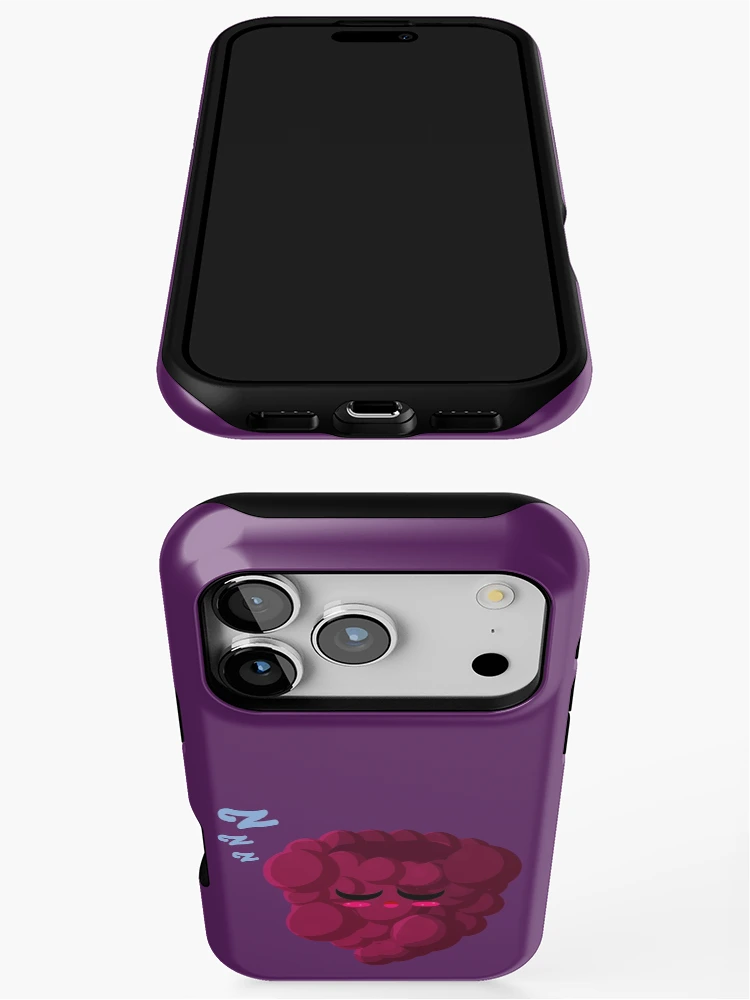 Thumbnail 3 of 4, iPhone Case, Sleepy Raspberry designed and sold by ParasolMushroom.