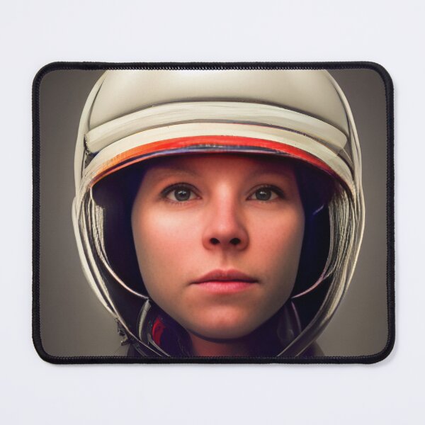 Item preview, Astronaut Portrait - Retro Woman designed and sold by theblueofmyeye.