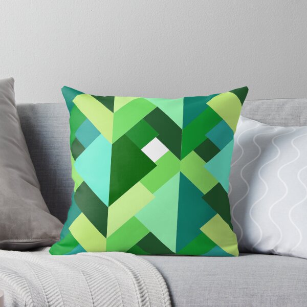 Item preview, Modern Abstract Triangles, Emerald Green and Aqua designed and sold by Marymarice.