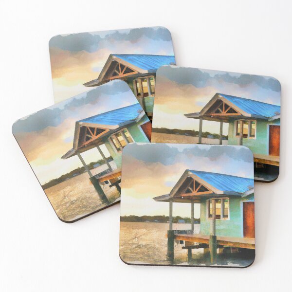 Item preview, Florida Bay Boat House at Sunset designed and sold by Paul David Wilson.