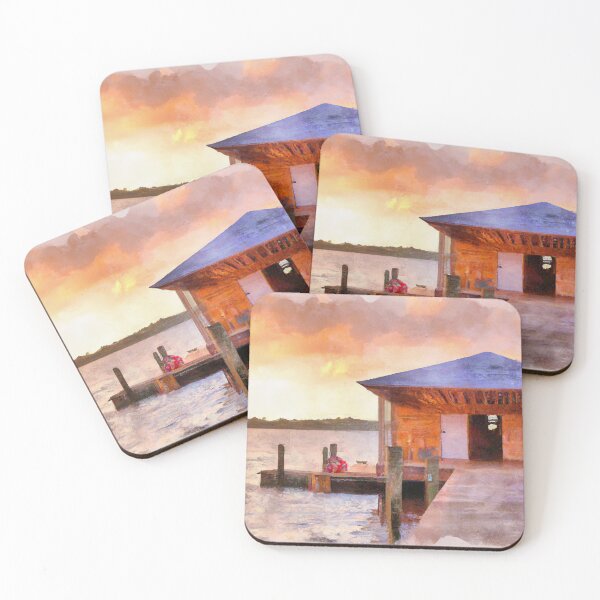 Item preview, Florida Sunset Dock and Boat House designed and sold by Paul David Wilson.