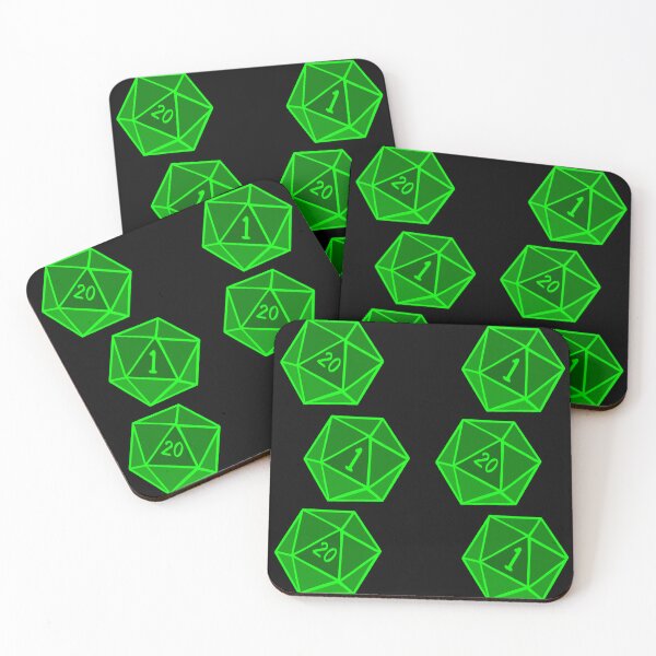 Item preview, D20 - Neon Green Crit Dice designed and sold by StarlitFirefly.