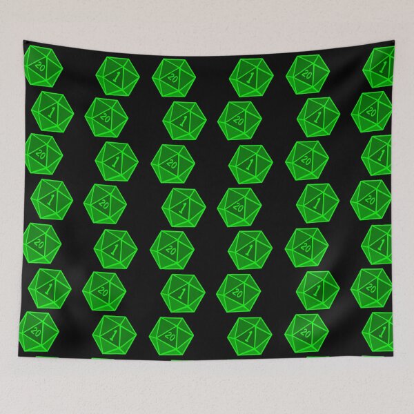 Item preview, D20 - Neon Green Crit Dice designed and sold by StarlitFirefly.