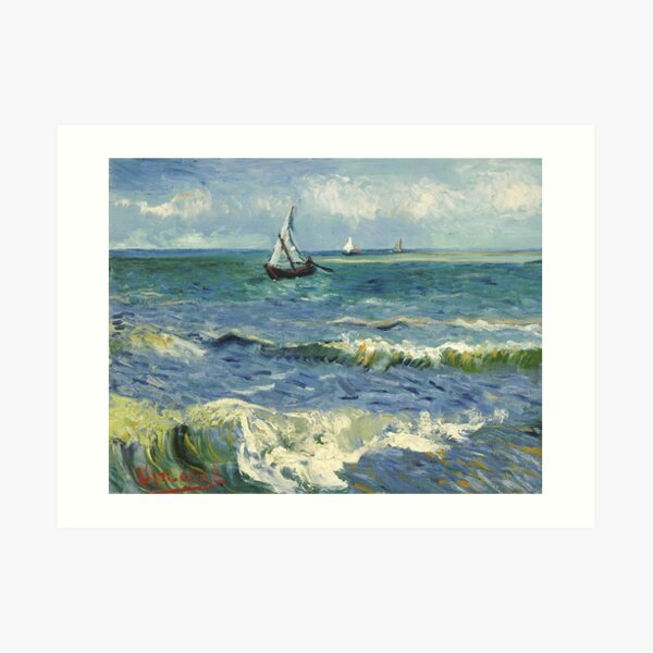 Vincent Van Gogh Seascape Painting Art Print
