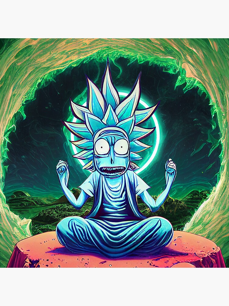 Rick Morty Nirvana Decal Cartoon Funny Glossy Vinyl Sticker 3in