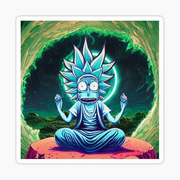 Rick Morty Nirvana Decal Cartoon Funny Glossy Vinyl Sticker 3in