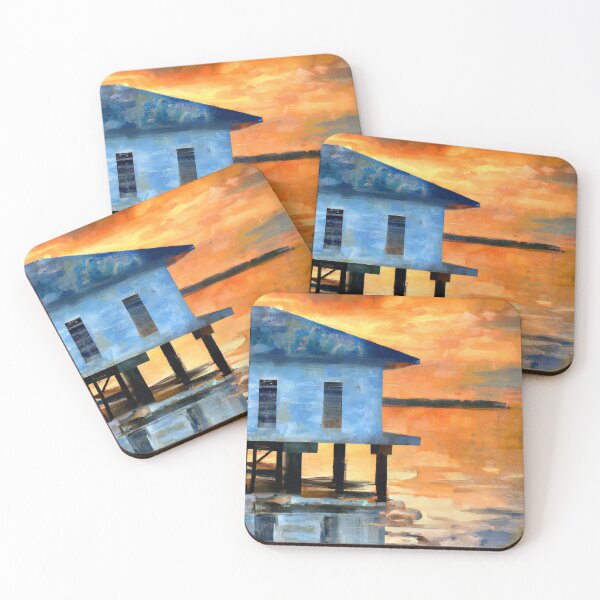 Item preview, Florida Nature Coast Cedar Key Sunset Boathouse designed and sold by Paul David Wilson.