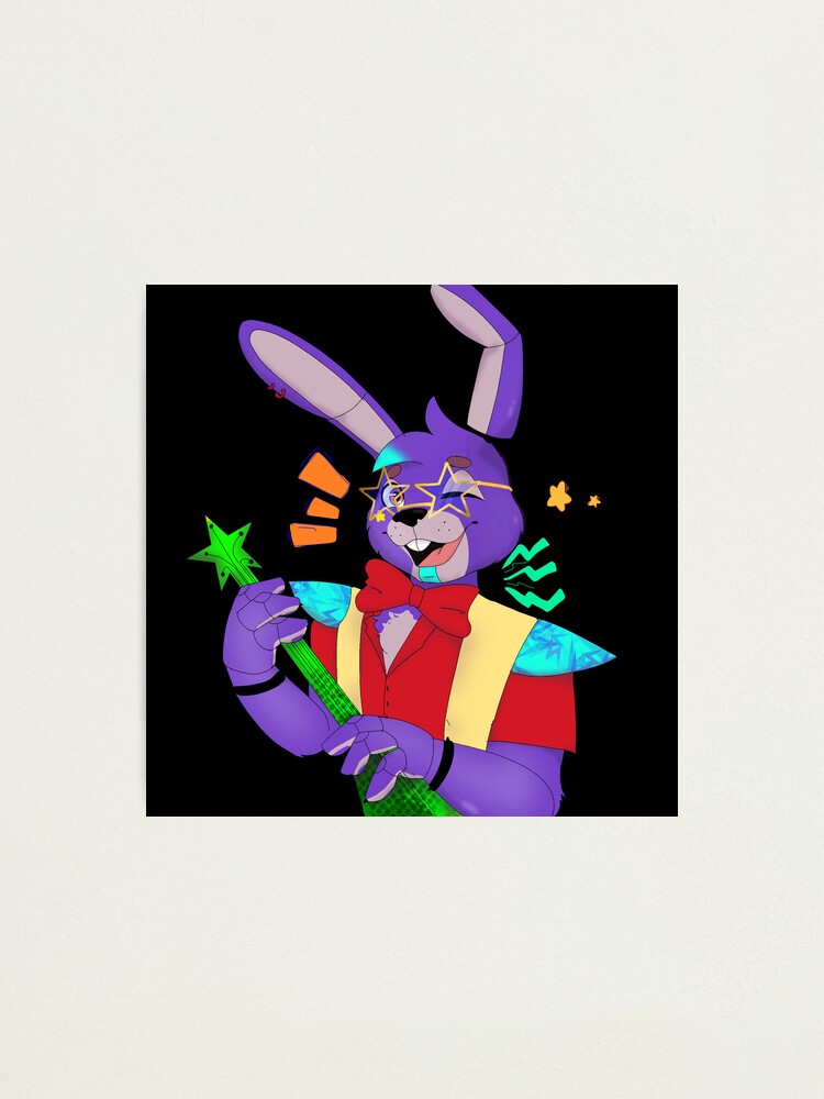 FNAF Glamrock Bonnie Photographic Print for Sale by elykoi