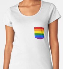 lgbt+ pride flag pocket Women's Premium T-Shirt