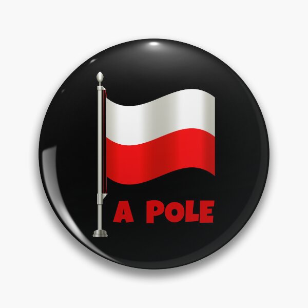 Item preview, “A POLE” Flag Pun (on Black) designed and sold by PawsitiveMum.