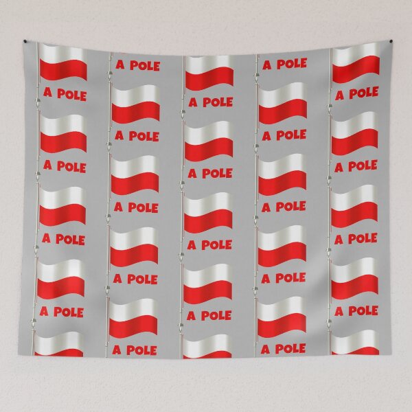 Item preview, “A POLE” Flag Pun (on Grey) designed and sold by PawsitiveMum.