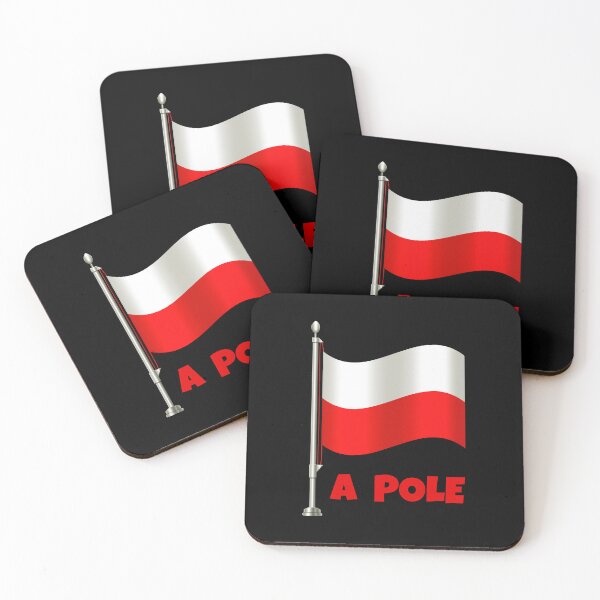 Item preview, “A POLE” Flag Pun (on Black) designed and sold by PawsitiveMum.