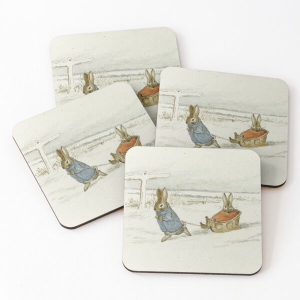 Item preview, Two Rabbits with a Sled (1894) - Beatrix Potter designed and sold by SALON DES ARTS.