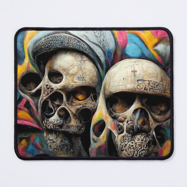 Item preview, Colored skulls, graffiti, detailed, designed and sold by AmazinfArt.