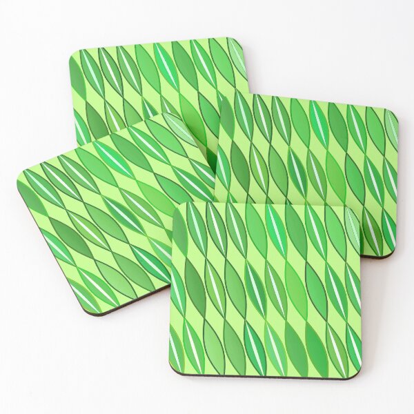 Item preview, Mid-Century Modern Leaves, Lime and Emerald Green designed and sold by Marymarice.