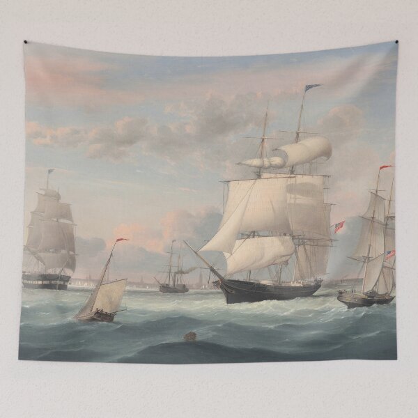 Item preview, New York Harbor | Fitz Henry Lane | 1852 Marine Art designed and sold by CJET.