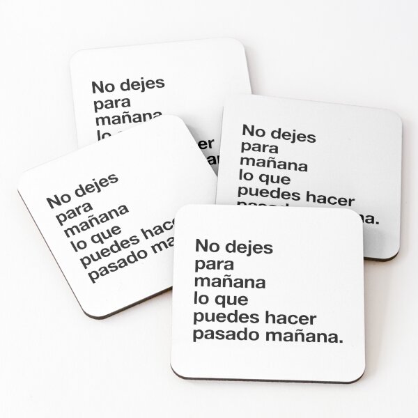 Item preview, no dejes para mañana español texto gracioso designed and sold by Nepaz-Designs.
