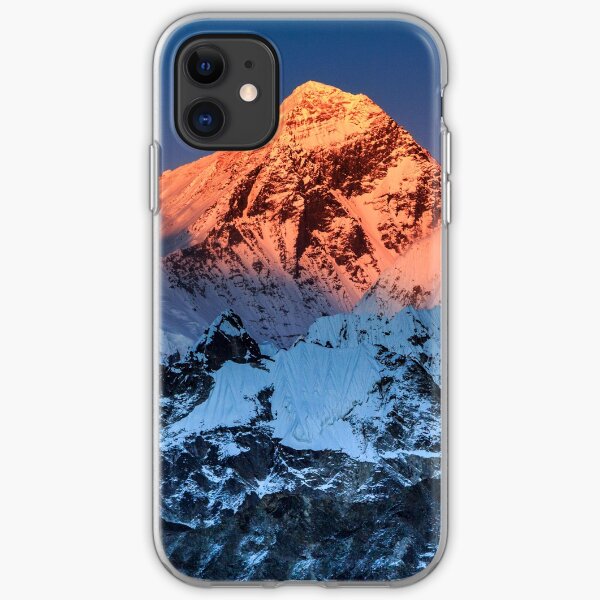 Sunlit Mount Everest Hiking Climbing Mountains iPhone Soft Case