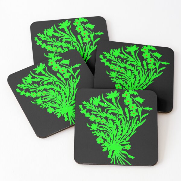 Item preview, Fairytale Germany idyll forest birds flowers paper cut silhouette green designed and sold by G-M-Designs.