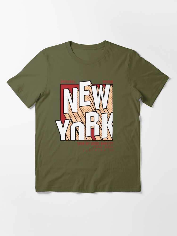 New York Typography original brand clothing quality Poster retro graphic t  shirt print design vector Essential T-Shirt for Sale by srissdesigns