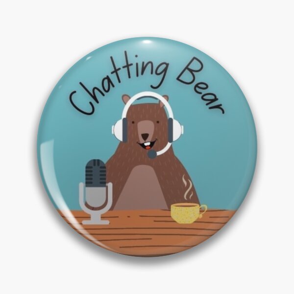 Item preview, The Chatting Bear Podcast Logo designed and sold by Arty-Ness.