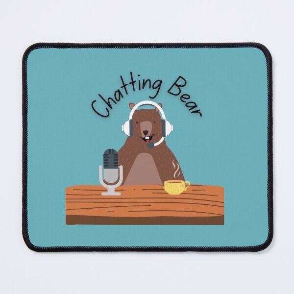 Item preview, The Chatting Bear Podcast Logo designed and sold by Arty-Ness.