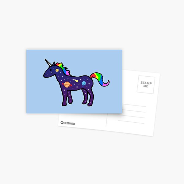 Space Unicorn Postcards Redbubble - space unicorn roblox song id