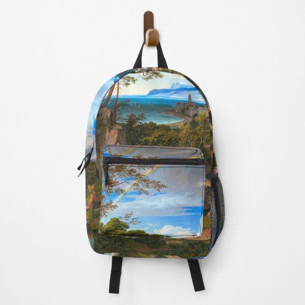 Item preview, Heroic Landscape with Rainbow 1824 Joseph Anton Koch Fantasy Painting Print Colorful designed and sold by darcijj.
