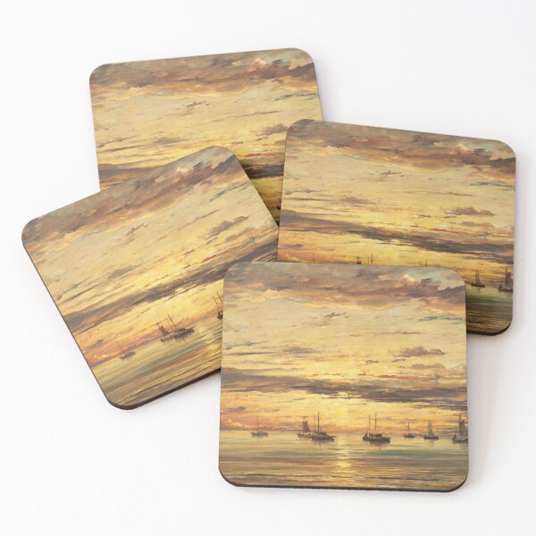 Item preview, Sunset at Scheveningen | Hendrik Willem Mesdag | 1894 Marine Art designed and sold by CJET.
