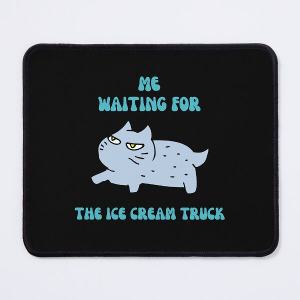 Vista previa del artículo con la obra «Gato gordito esperando helado», diseñado y vendido por Wehavefun.