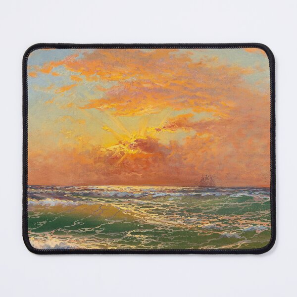 Item preview, Sunset at Sea | Dryarbakirli Tahsin | 1930 Marine Art designed and sold by CJET.