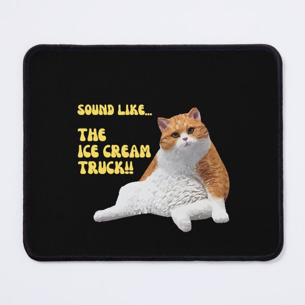Vista previa del artículo con la obra «Gato gracioso esperando helado», diseñado y vendido por Wehavefun.